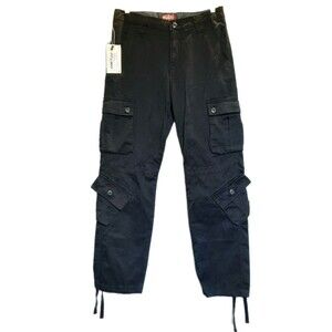 Matchstick Black Cargo Pants Mens Multi Pocket Gorpcore Utilitarian Skate L/32